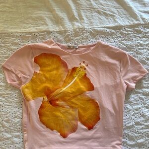 Zara Pink Floral T-Shirt